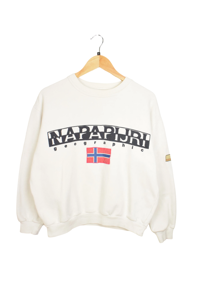 Vintage Napapijri White Sweatshirt