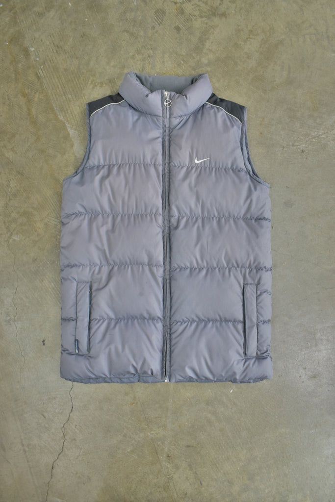 Y2K Nike Grey Puffer Vest