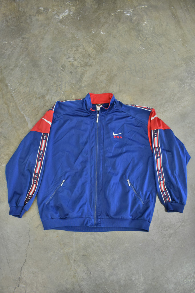 Vintage Nike USA Red & Blue Track Jacket 