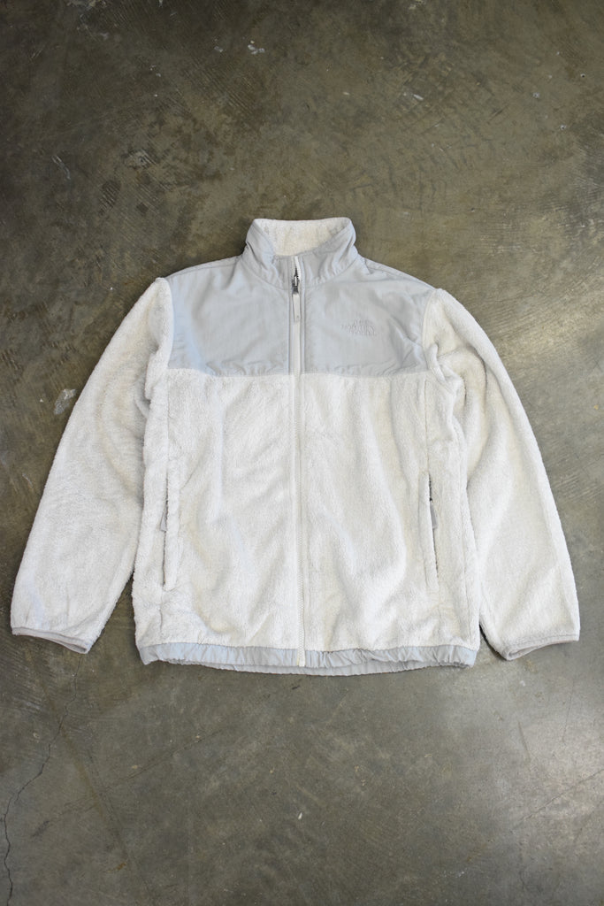 Y2K The North Face White Fleece Zip Up Jacket