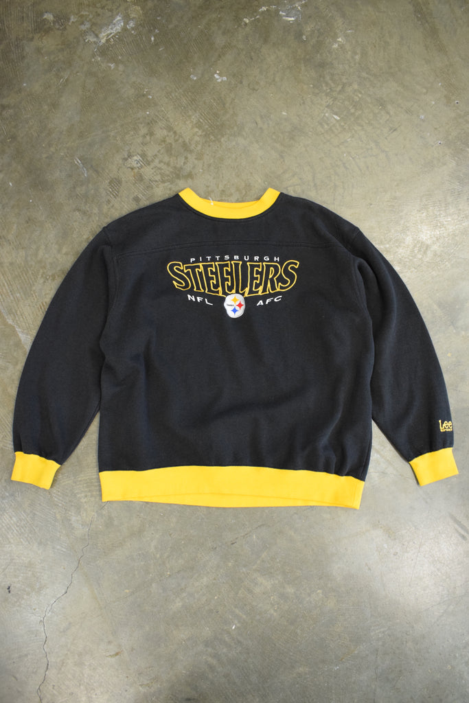 Vintage Pittsburgh Steelers Black Embroidered Sweatshirt