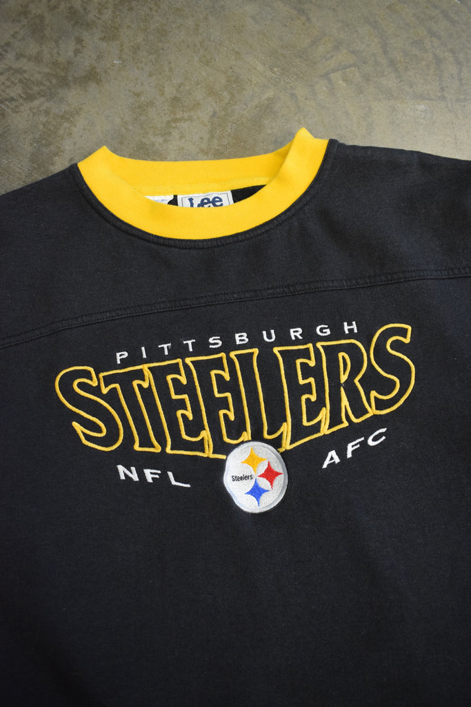 Vintage Pittsburgh Steelers Black Embroidered Sweatshirt