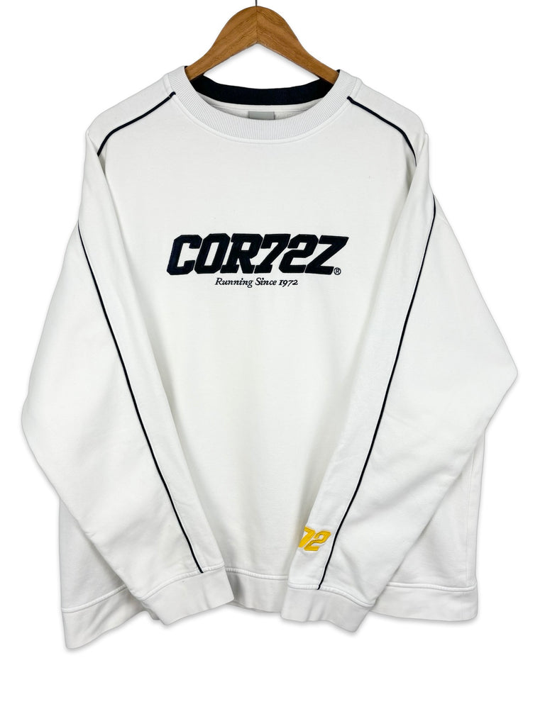 Y2K Cortez White Embroidered Sweatshirt