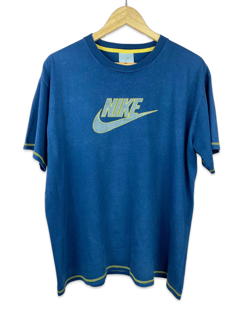 Y2K Nike Swoosh Navy Blue T-Shirt