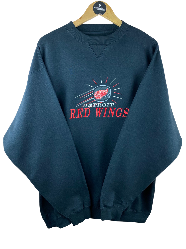 Vintage Detroit Red Wings NHL Black Sweatshirt