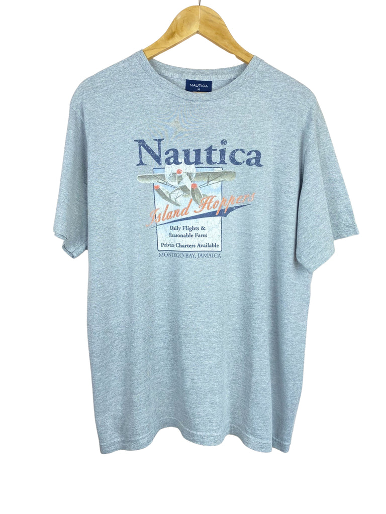 Y2K Nautica Island Hoppers Grey T-Shirt