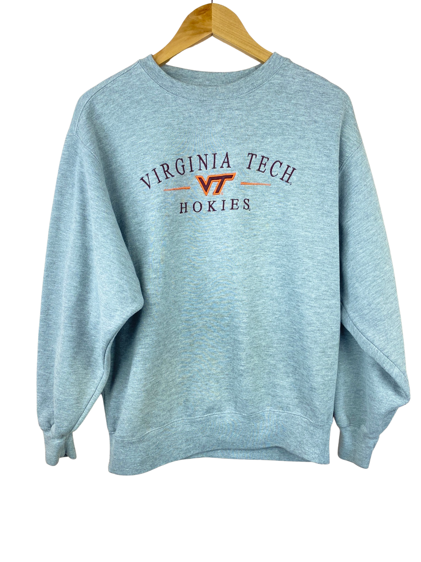 Vintage Virginia Tech Hokies Grey Sweatshirt M