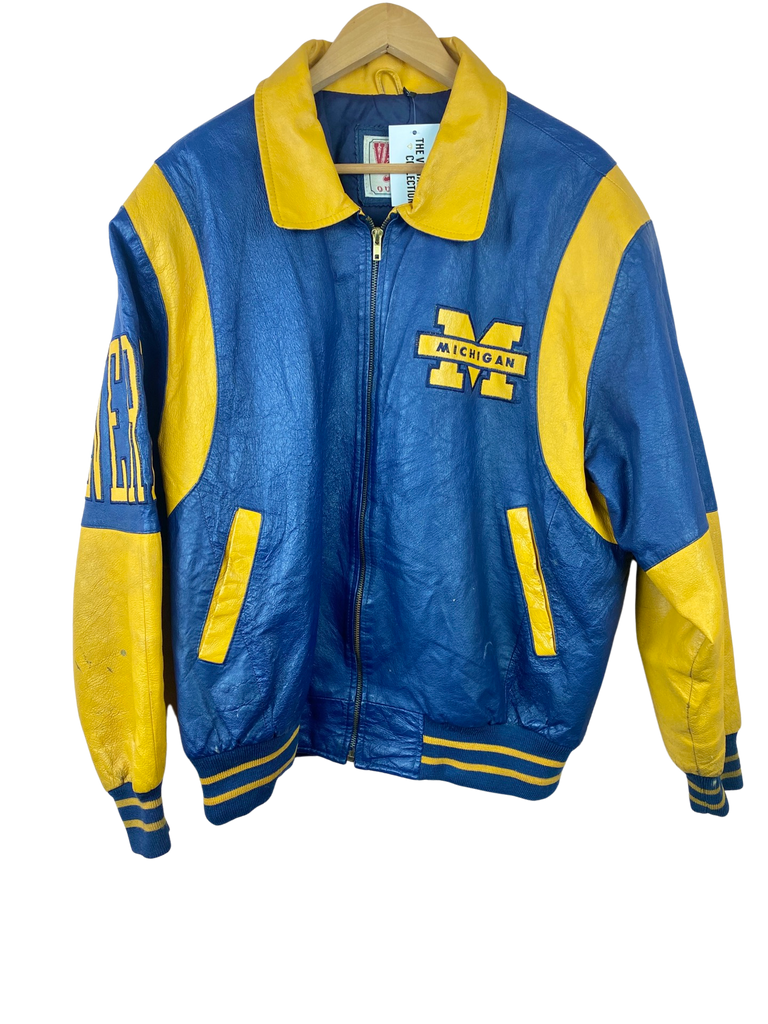 Vintage Michigan Wolverines Leather Varsity Jacket